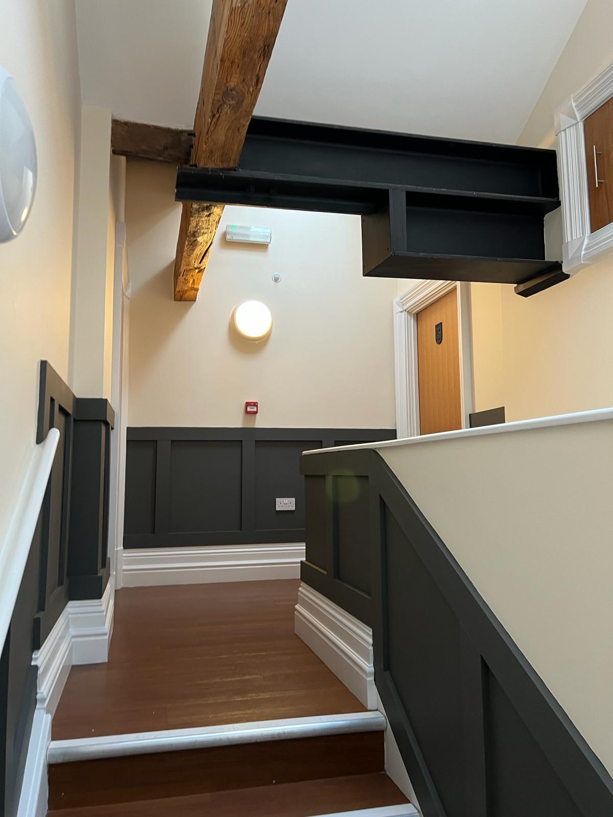 Decorator in Huddersfield gives new life to walls of apartment communal areas by Ward Decorating contractors